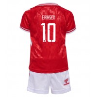 Dánsko Christian Eriksen #10 Domáci Detský futbalový dres ME 2024 Krátky Rukáv (+ trenírky)